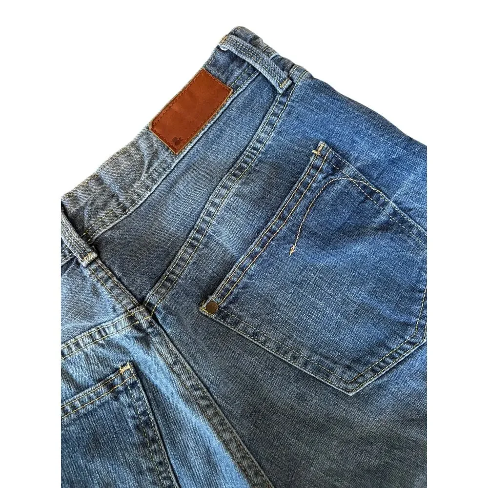 H&M & Denim Raw Hem Jean Shorts, Boyfriend, waist and leg loose, Size 6